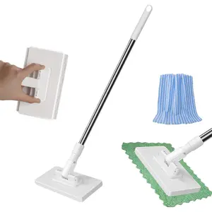 Snap Grip Mini Mop, Zero Cloth Changing Mini Mops, 39 Inch Retractable Gap Dust Cleaner Lazy Mops with Locking Head & Sweeping Cloths for Multi
