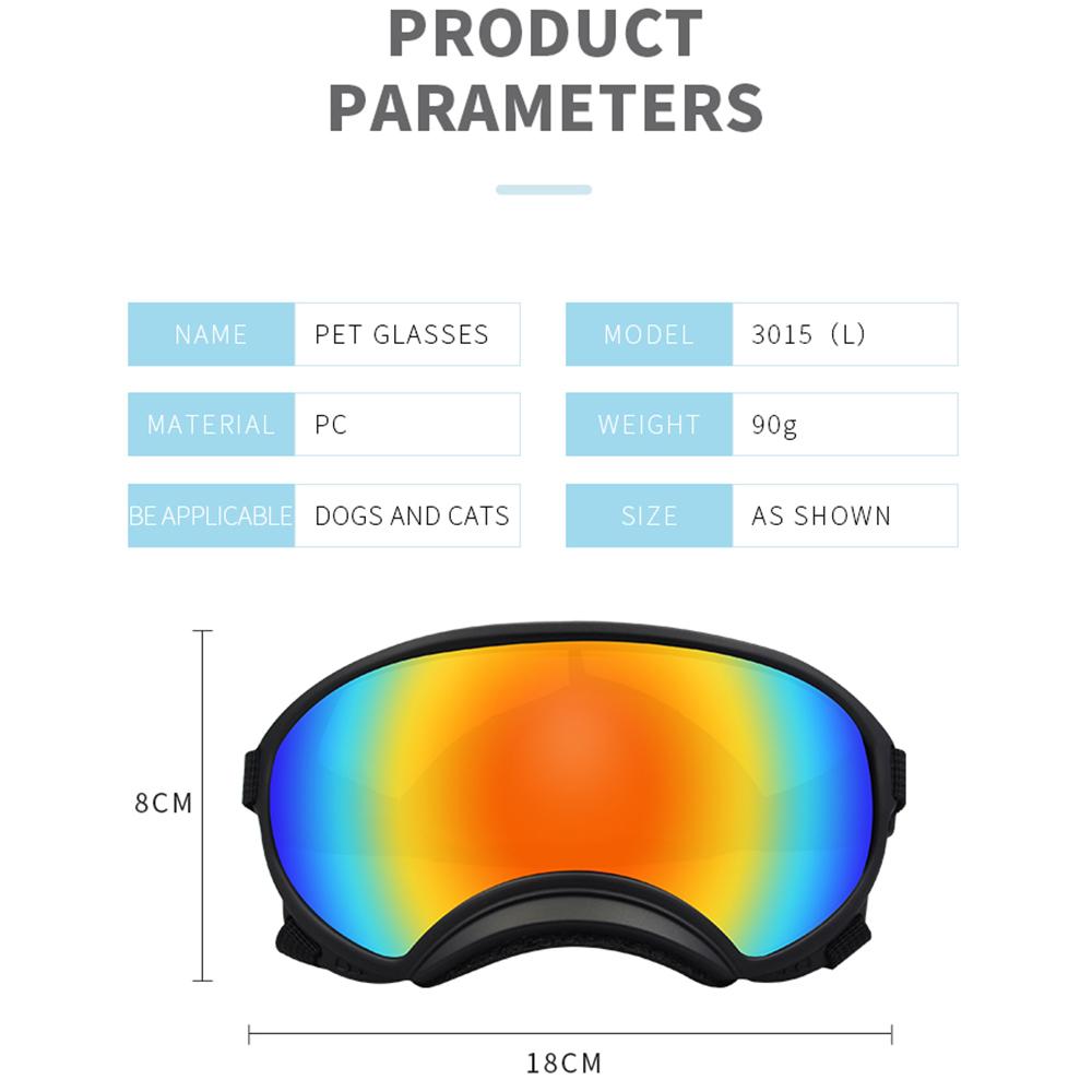 Dog Goggles Sunglasses Anti-UV Sun Glasses Eyewear Protection Adjustable Windproof Sunglasses Pet Dog Supplies For Travel