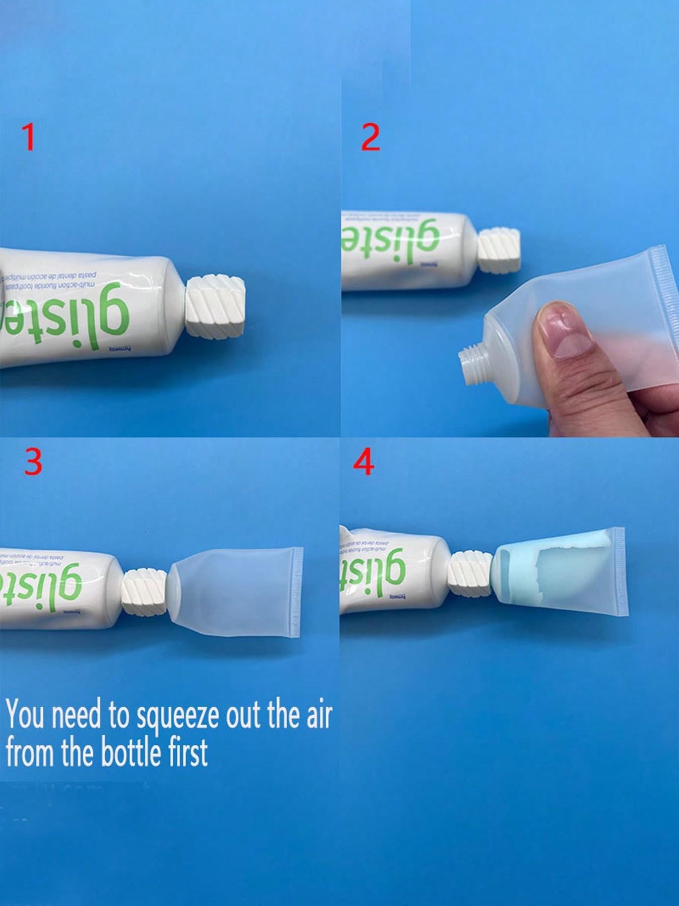 Plastic Toothpaste Tube and Face Wash Adapter Set, Refillable Bottles, Convenient Toothpaste Dispenser Tool Kit, Home Use, Travel Set, Toothpaste Squeezers