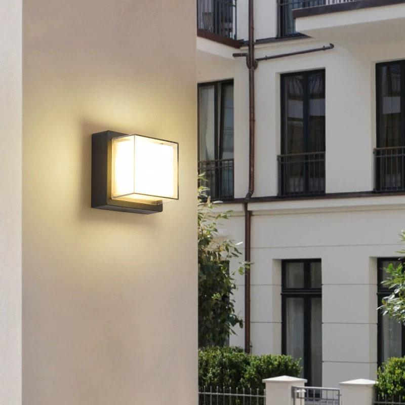 Modern Outdoor Ceiling Light, Aluminum Square LED Porch Lamp, 3000k, Ideal for Corridor, Balcony, Garage, Indoor Outdoor Use