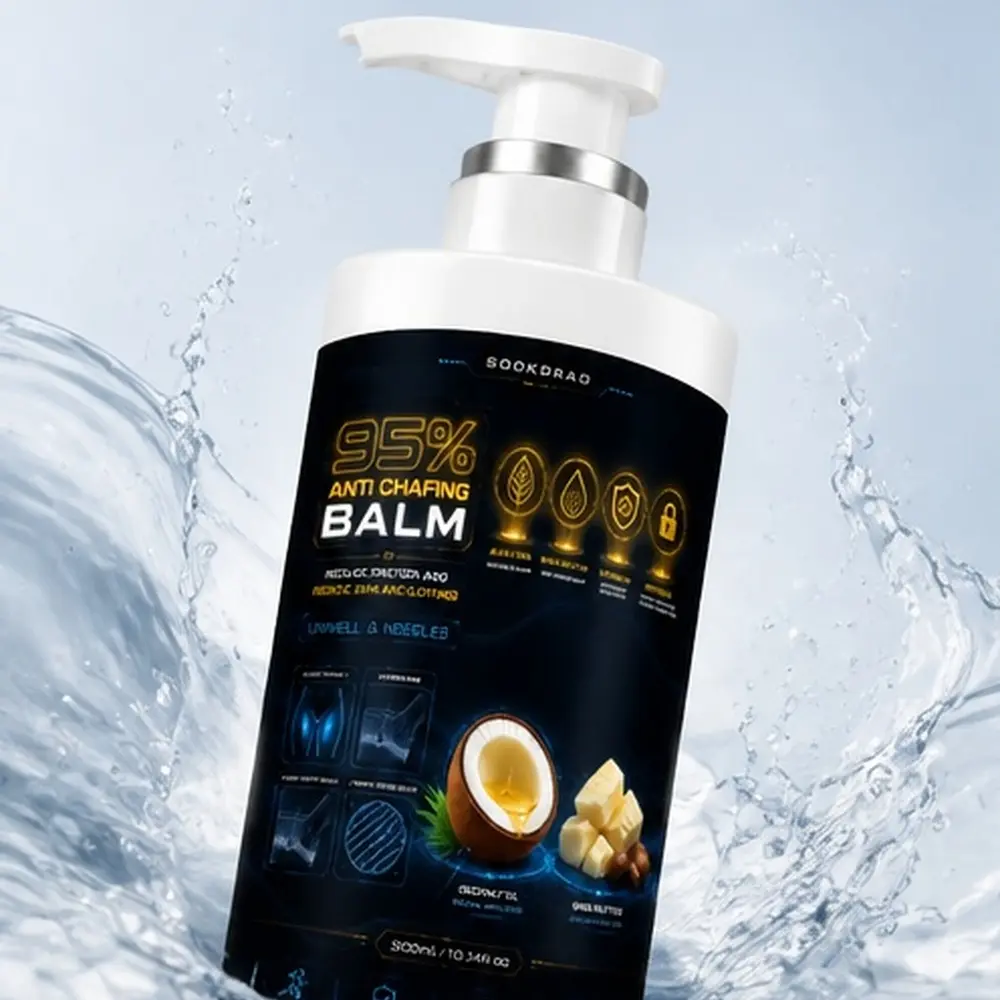 Anti Chafing Balm, coconut oil, shea butter, aloe vera, vitamin E, beeswax, reduce friction, moisturize, inner thighs, underarms, active lifestyle, daily use, all skin types, non-greasy, sweat
