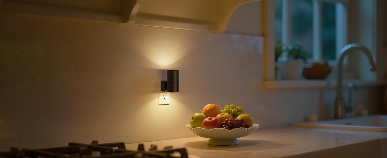 【2 Pack】 LED Night Light Plug in, Modern Night Lights Plug into Wall, Dusk to Dawn Sensor, Soft White 3000K, 0-100LM Adjustable Brightness, Dimmable Night Lights for Hallway Bedroom Stairway