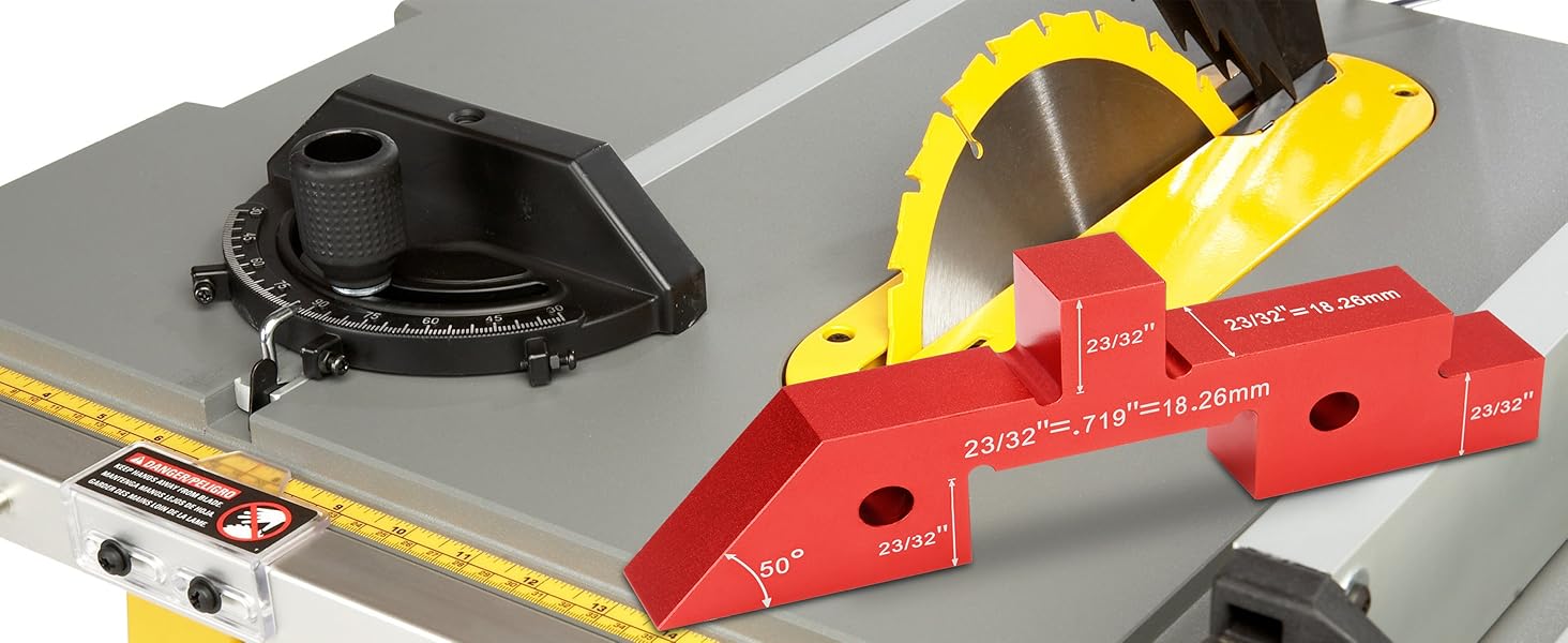 GJANSH Table Setup Blocks for Woodworking, Aluminum Alloy Precision Set up Bars, Precision Height, Depth, Angle & Fence Alignment Gauge Set - Router and Saw Accessories with Storage Case detail 1