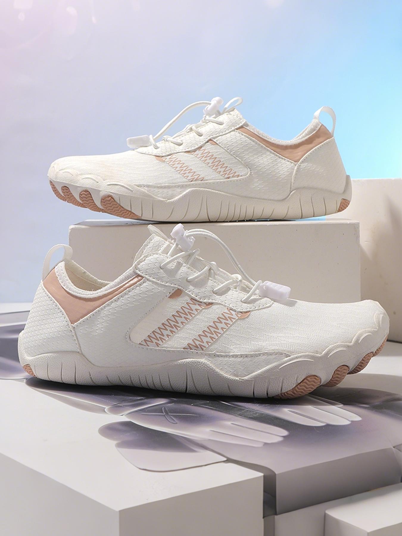 Unisex Lightweight Anti-Slip Hiking Shoes, Comfortable Casual Water Shoes for Summer River Exploration, Sporty PU Leather Print Sneakers