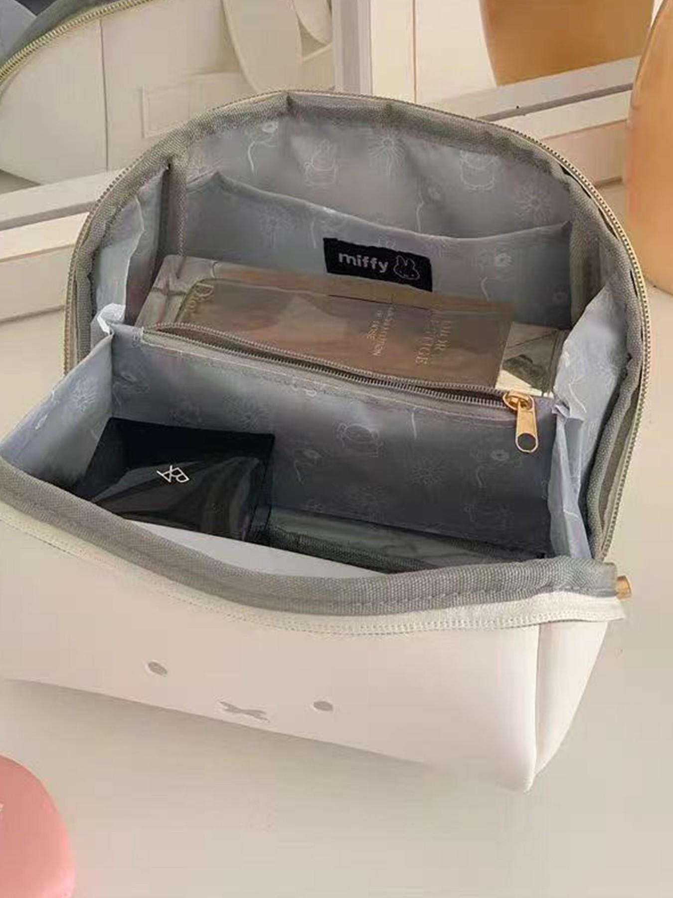 1pc  Cute rabbit shaped handbag, girls' makeup bag, multifunctional portable grooming and storage bag, suitable for business trips, commuting, fashionable and versatile ladies' makeup bag