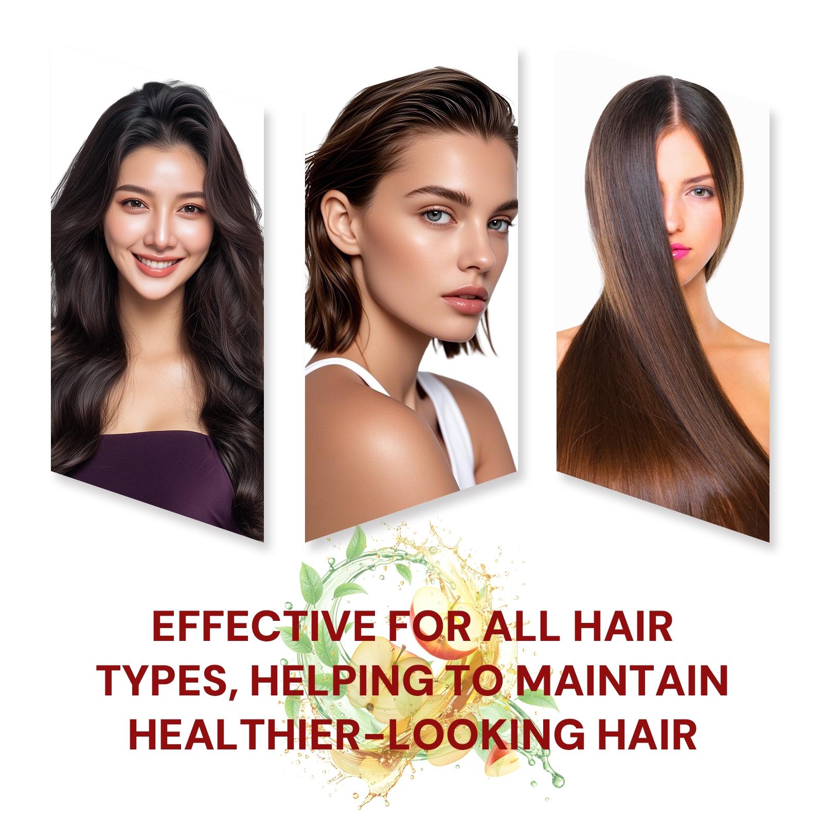 300ml Refreshing Shampoo with Salicylic Acid, Apple Cider Vinegar, Tea Tree Oil, Glycerol - Oil Control, Helps Reduce Scalp Oil Buildup, Enhances Hair Shine, Soothes Scalp - For Oily & Uncomfortable Scalp, Daily Shampoo Care