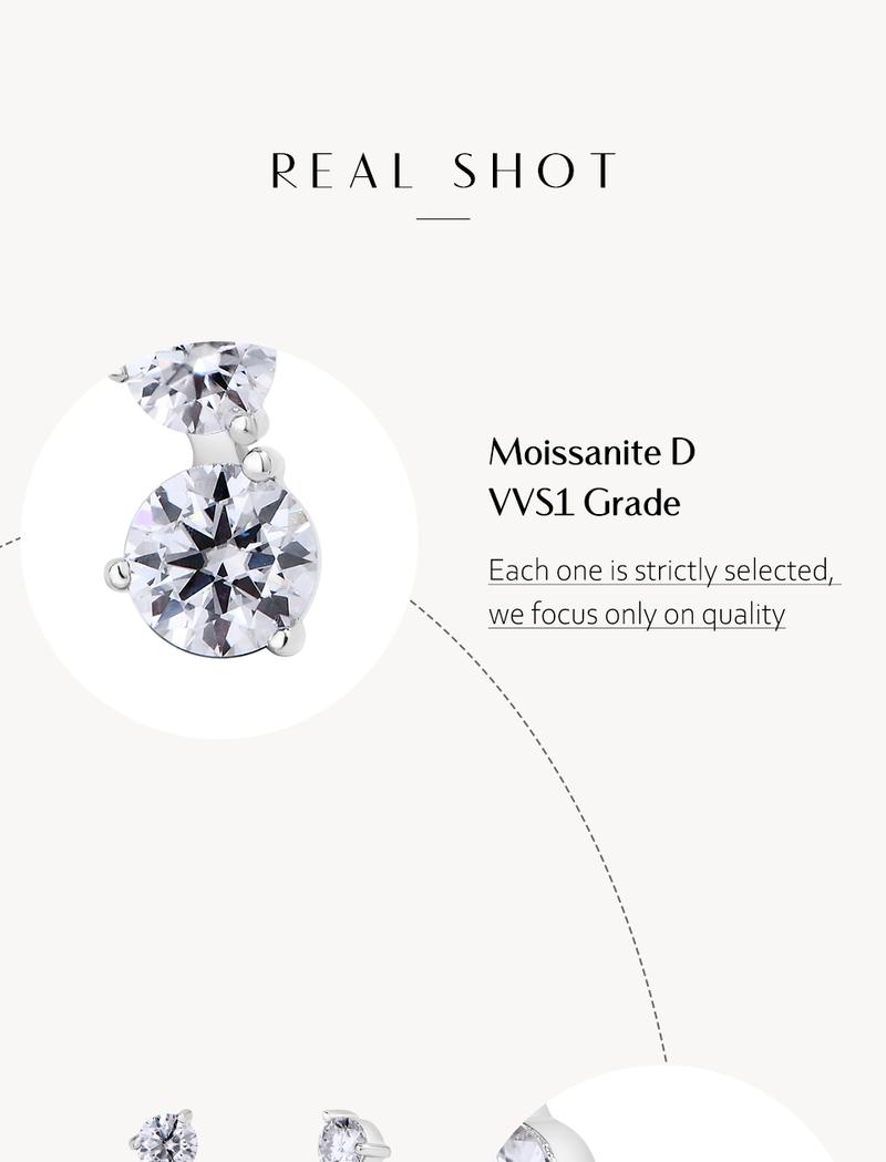 Special Style Shining Synthetic Moissanite Earrings for Women Birthday Engagement Gift Fine Jewelry E024