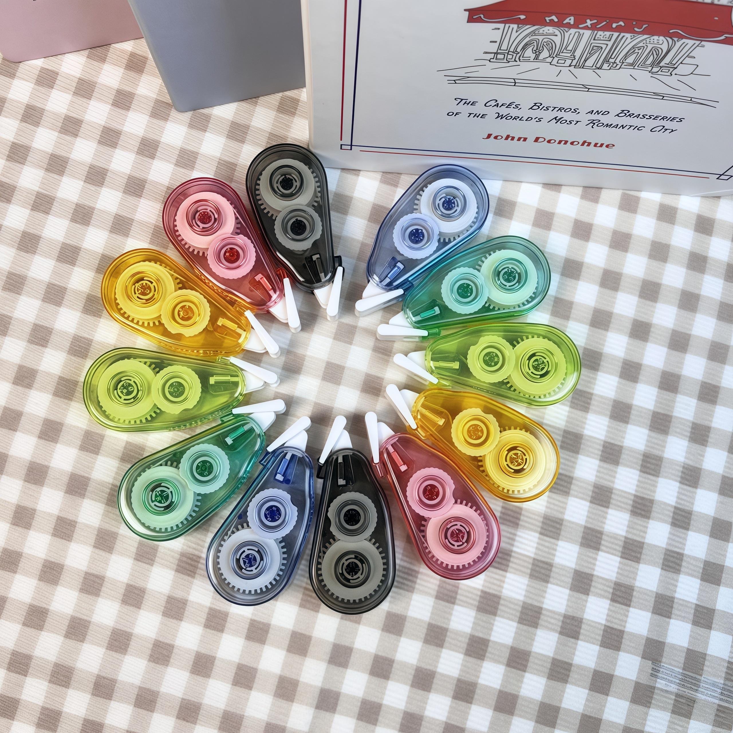 12/6 Piece Compact Transparent Correction Tape Set, Portable Design, Smooth Durable, No Residue, Ergonomic Handle, Office School Supplies