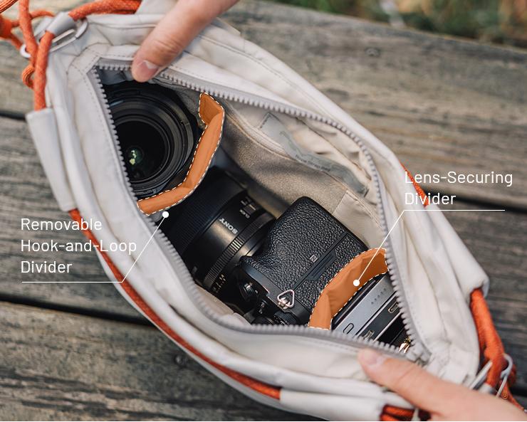 PGYTECH OneGo Rope Strap Camera Bag – Multifunctional Shoulder Bag for Urban Photographers. Compact Camera Bag Compatible with Sony/Canon/Nikon/Mirrorless Cameras, Midnight Black