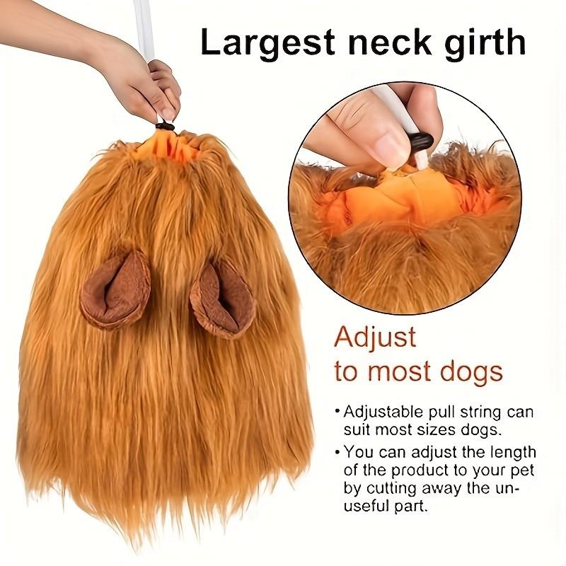 Lion Mane Dog Costume, Lion Mane Wig for Medium to Large Dogs, Halloween for Big Dogs, Fun Pet Dress-Up Gear