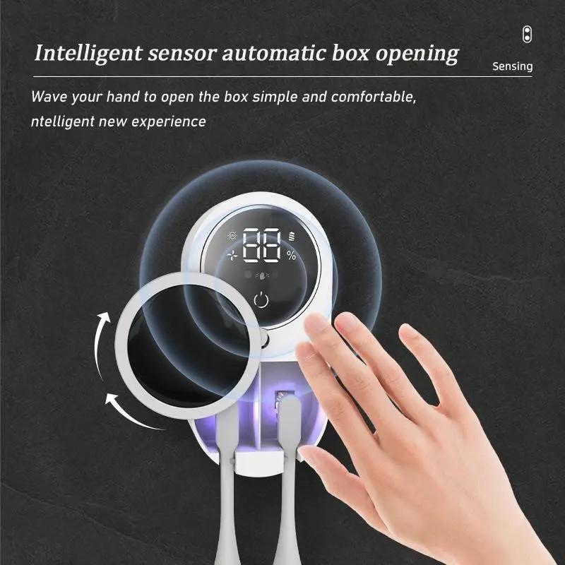 Smart Toothbrush Holder, USB Charging Toothbrush Disinfector, UV Toothbrush Sanitizer, Automatic Sensor Brush Rack, Personal Care Accessories
