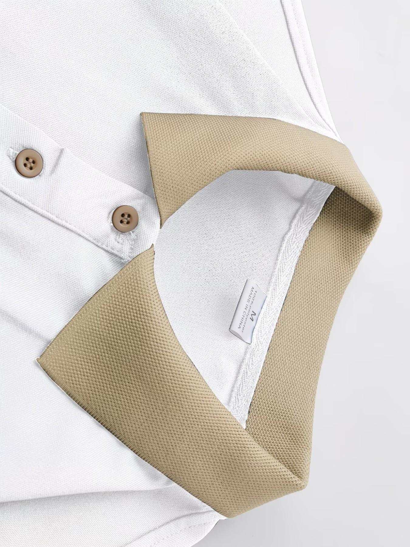 Men's Summer Trendy Colorblock Collared Short Sleeve Polo Shirt, Fashionable Slim Fit, Best Choice for Men, Stylish and Comfortable