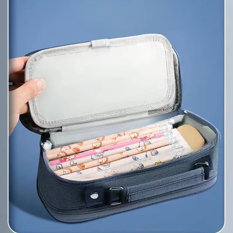 1pcs/4-layer Large Capacity Pencil Case Portable Multi-purpose Storage Bag Suitable for Office and School Student Stationery Pen Bag Office Supplies