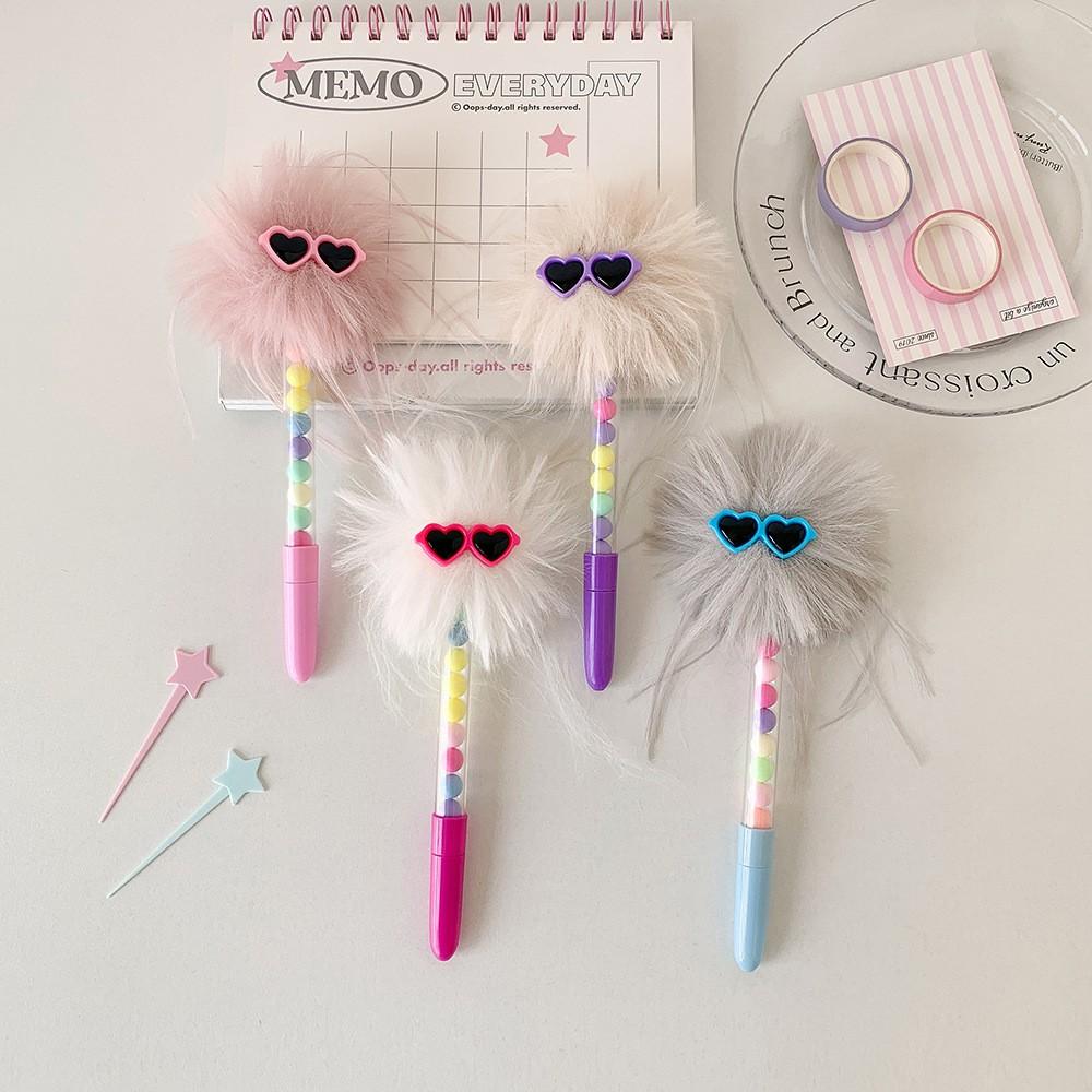 New Cartoon Funny Eyeglass Ball Pen, Creative Writing Rollerball Pen, Girl's Diary Pen, Kids Gift Pen, Perfect for Couples, Friends, Holidays