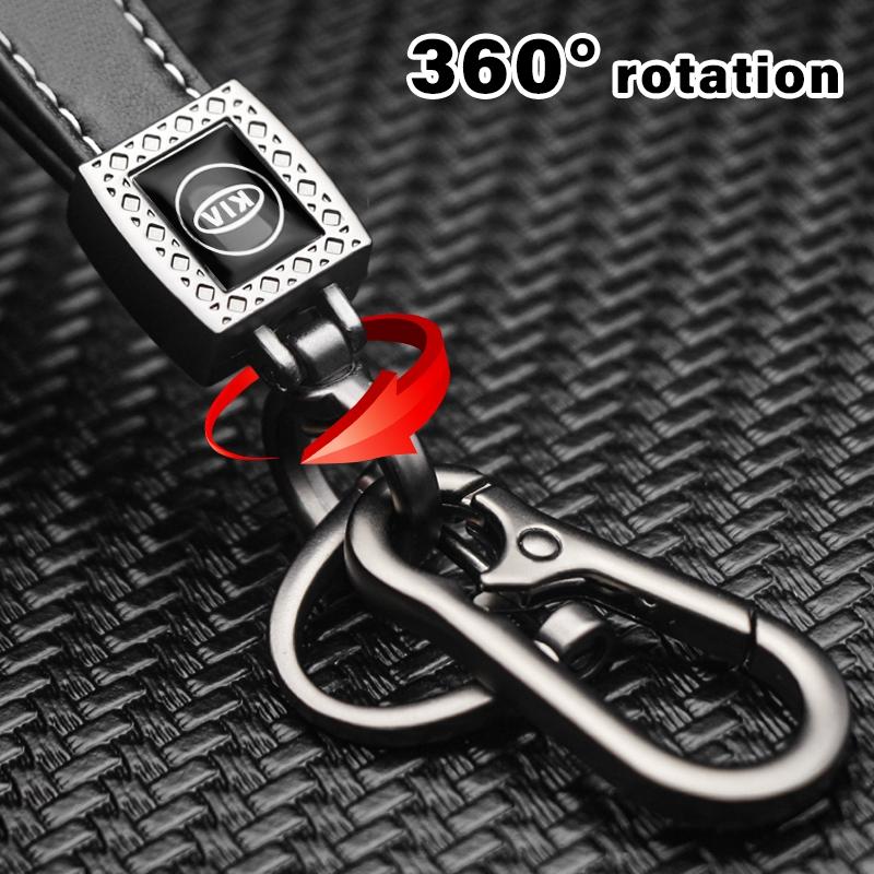 Kia Car Embroidered Keychain with Logo, Stylish Accessory for Kia Owners, Durable & Trendy Design, Perfect Gift Idea