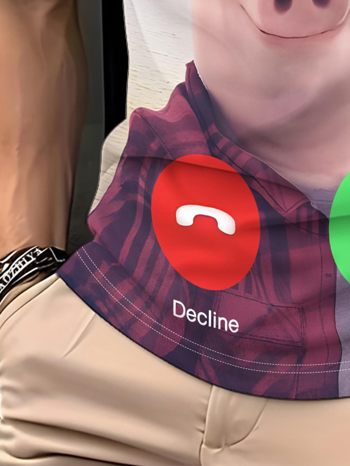 Men's Printed T-Shirt and Shorts Set, John Pork 3D Print Short Sleeve Tee and Casual Shorts, Unique Cool Street Style Outfit