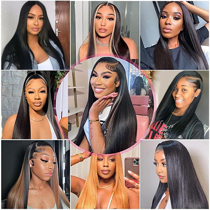 360 Lace Frontal Wigs Human Hair Bone Straight Lace Front Wigs For Women Brazilian Lace Front Wig Pre Plucked 180% Density