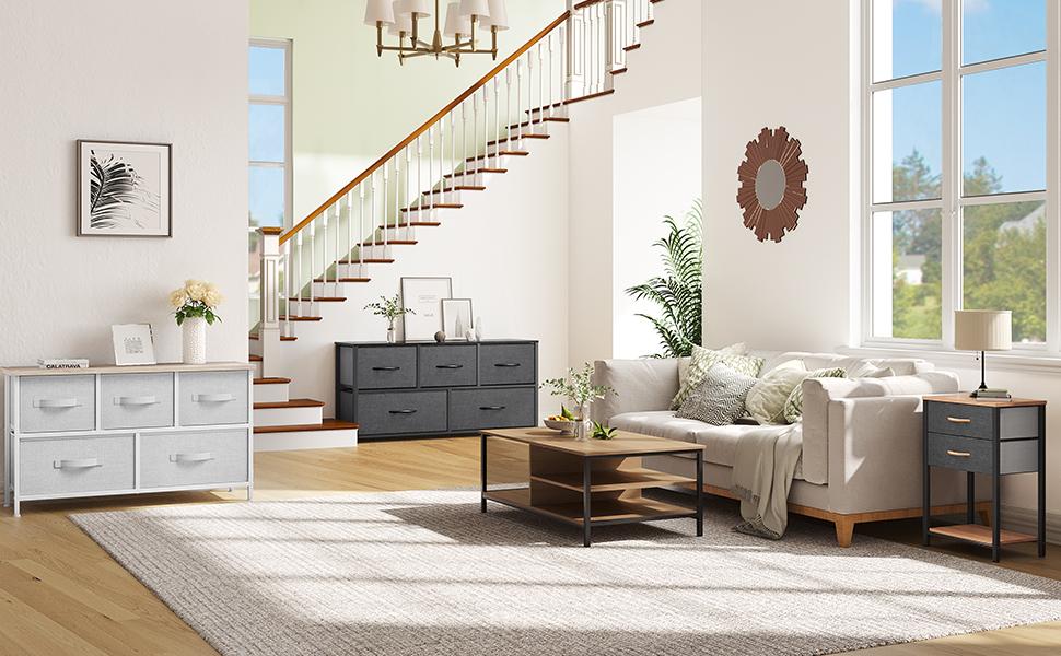 Yitahome Dresser for Bedroom with 5 Drawers, TV Stand Fabric Dresser, Organizer Unit Storage Tower for Bedroom,Living Room,Closets,Girls,Storage Shelf