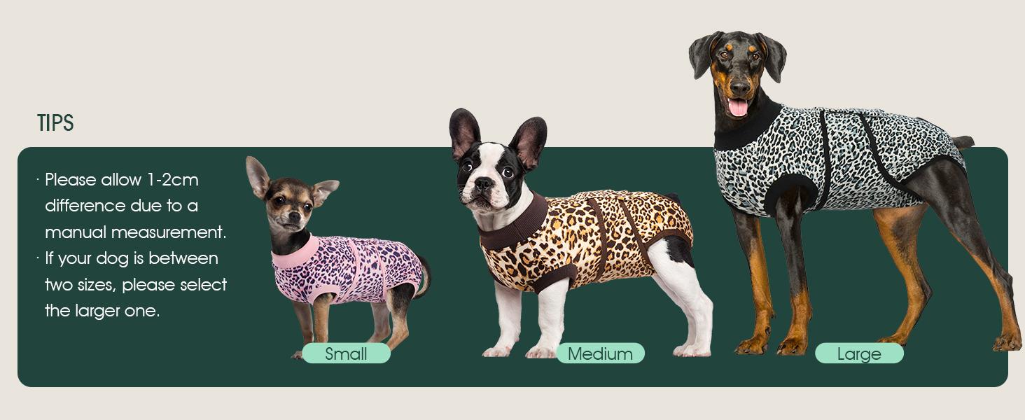 Kuoser Dog Surgery Recovery Suit, Recovery Suit for Female Male Dogs, Dog Onesie After Surgery Spay Neuter, Anti-Licking Pet Surgical Recovery Snugly Suit, Fuddle wuddle patch puppy