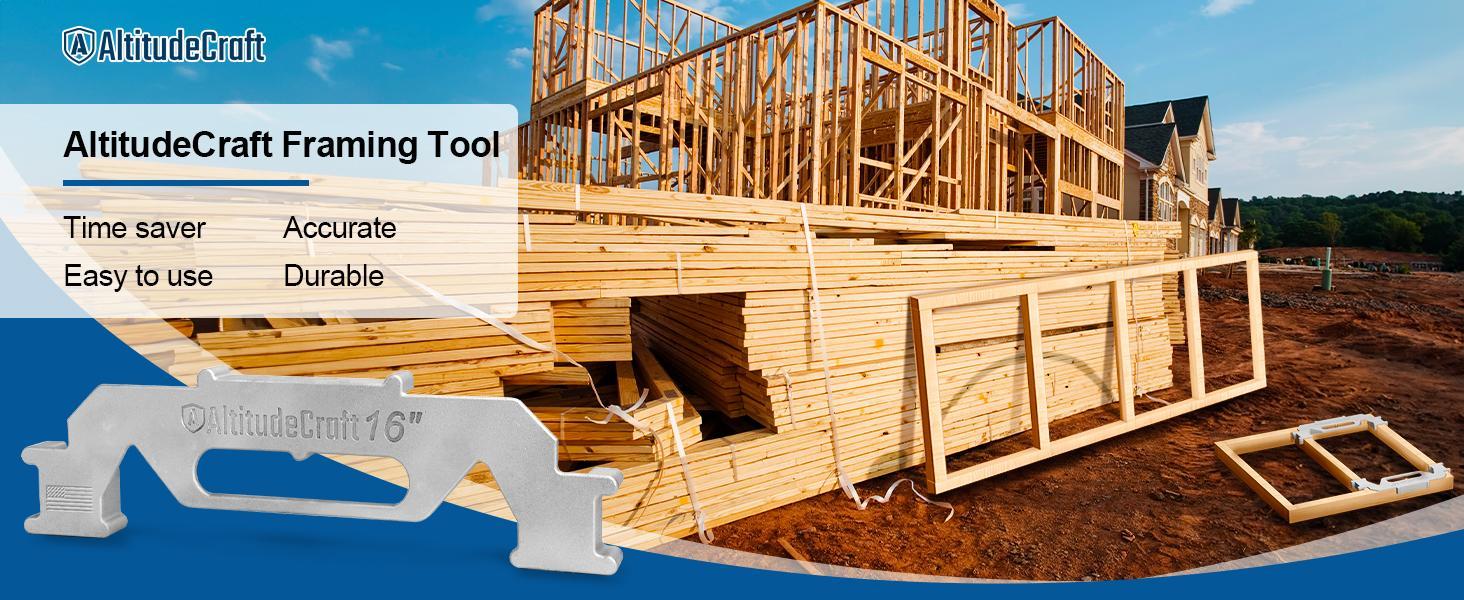 AltitudeCraft 12″/16″/24″ Precision Stud Layout Tool for Quick, Accurate Framing - Ideal for Construction & Home Projects