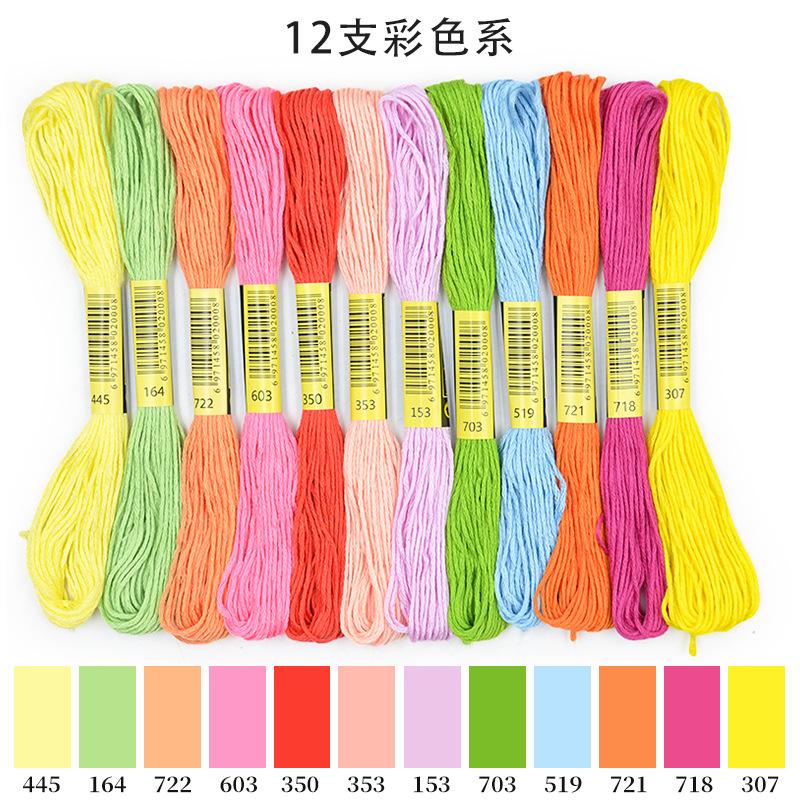 Cross Stitch Embroidery Thread Set, 447 Colors Cross Stitch Floss, 100% Polyester Cotton Blend, Ideal for DIY Crafts & Sewing Projects