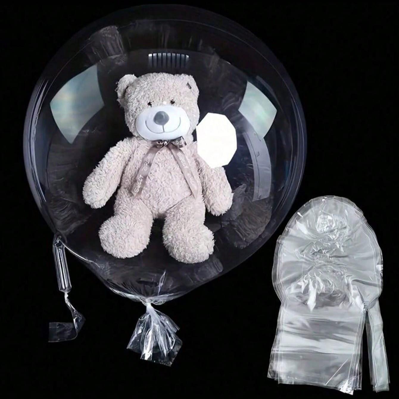 5/10pcs 30 Inch Jumbo Bubble Balloon, Round Non-Stretch Double Nozzle, Perfect for Birthdays & Holidays, Ideal for Floral Snacks & Gifts