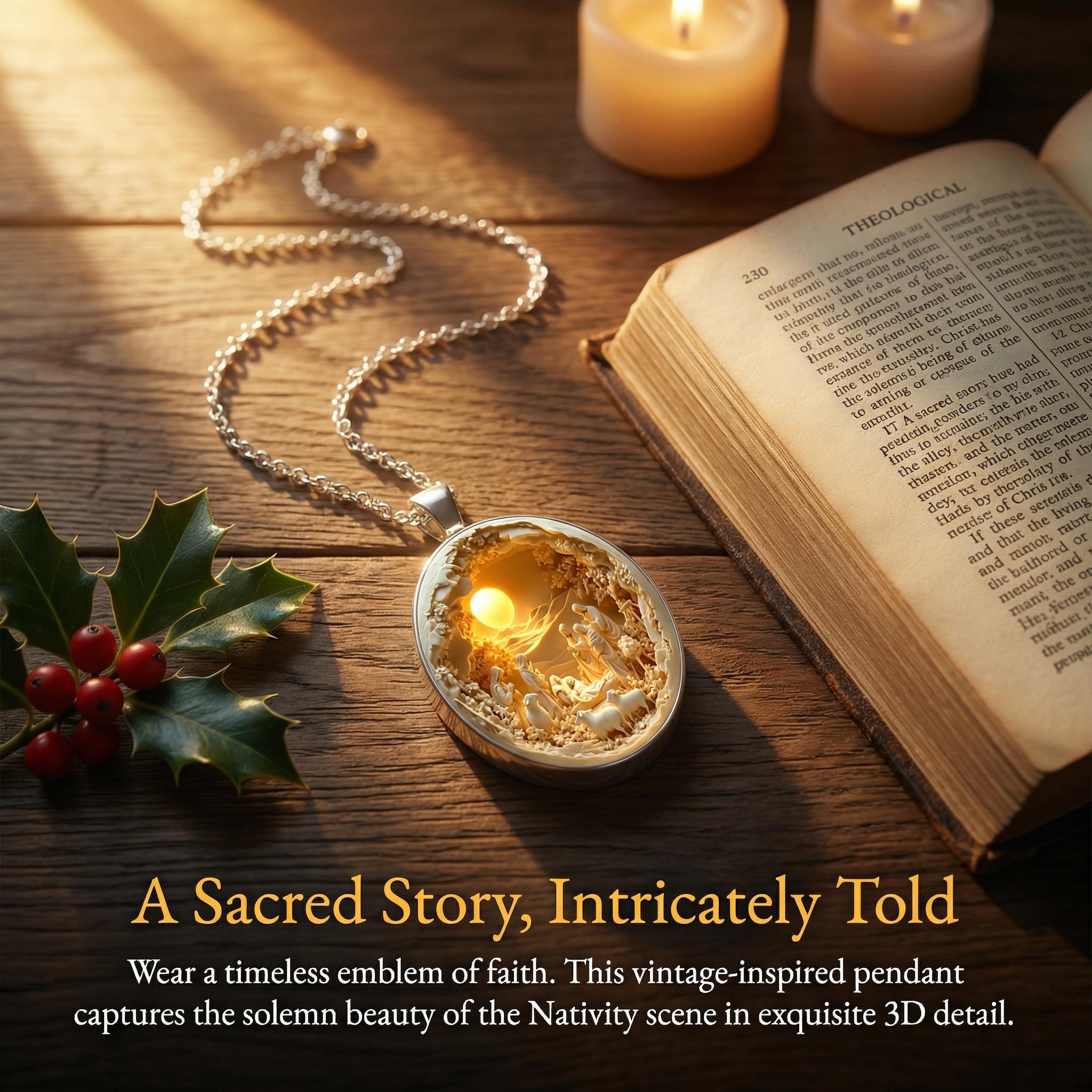 Jesus Birth Necklace for Christian Believers, Ideal for Daily Wear and Special Occasions, Perfect Gift for Faithful Followers