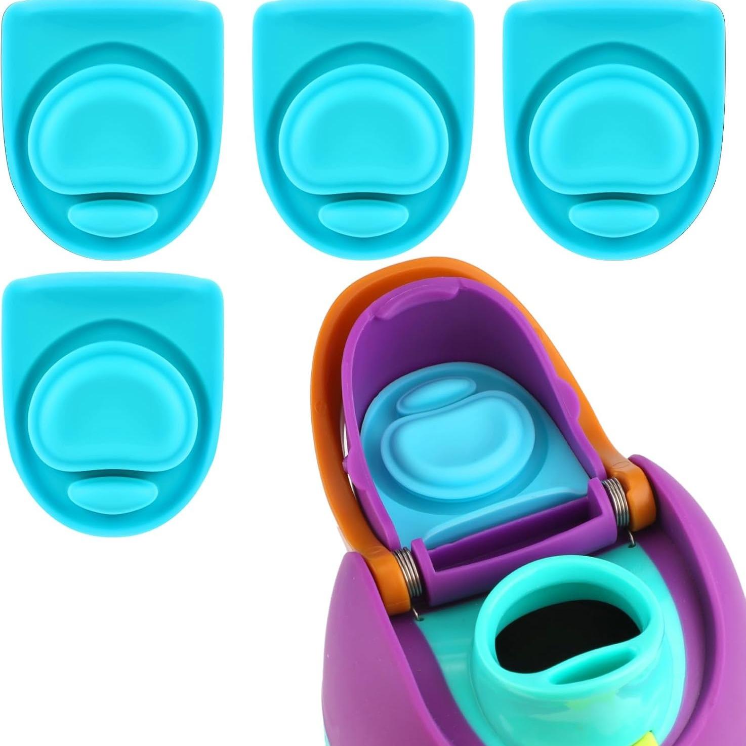 4-Pack Replacement Bottle Stopper, Compatible with 24oz and 32oz Water Bottles, Silicone Seal Rings, Fits 16/19/24/32/40oz Caps