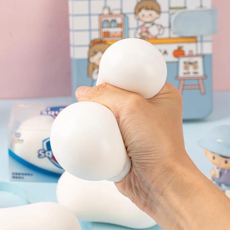 Fake White Soap Squishy Slime Cube Soft Slow Rising Sensory Toy Stress Relief Fidget Tool Home Office Room Decoration Festival Gift for Teens Adults