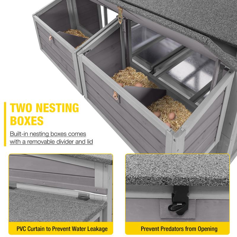 Aivituvin-AIR97 Extra-Large Wooden Chicken Tractor for 8-10 Chickens Aivituvin-AIR97 Extra-Large Wooden Chicken Tractor for 8-10 Chickens