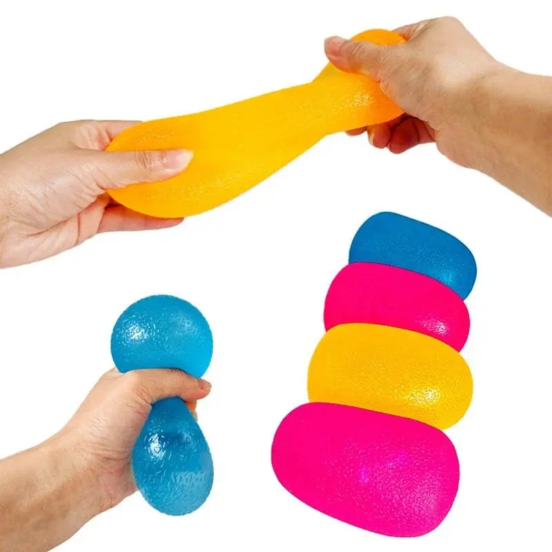 Fun Decompression Colors Squeezable Fingertip Rainbow Ball Relieve Stress Ball Pinch Decompression Squeeze
