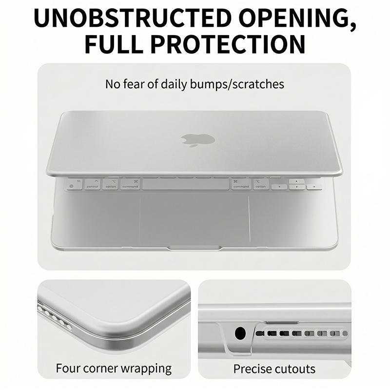 2026 New MacBook Neo 13-inch Scratch-Resistant Case, Model Neo-A3404 A18 Pro, available in four colors: Pink, Indigo, Citrus Yellow, and Crystal White, Neo Laptop Case