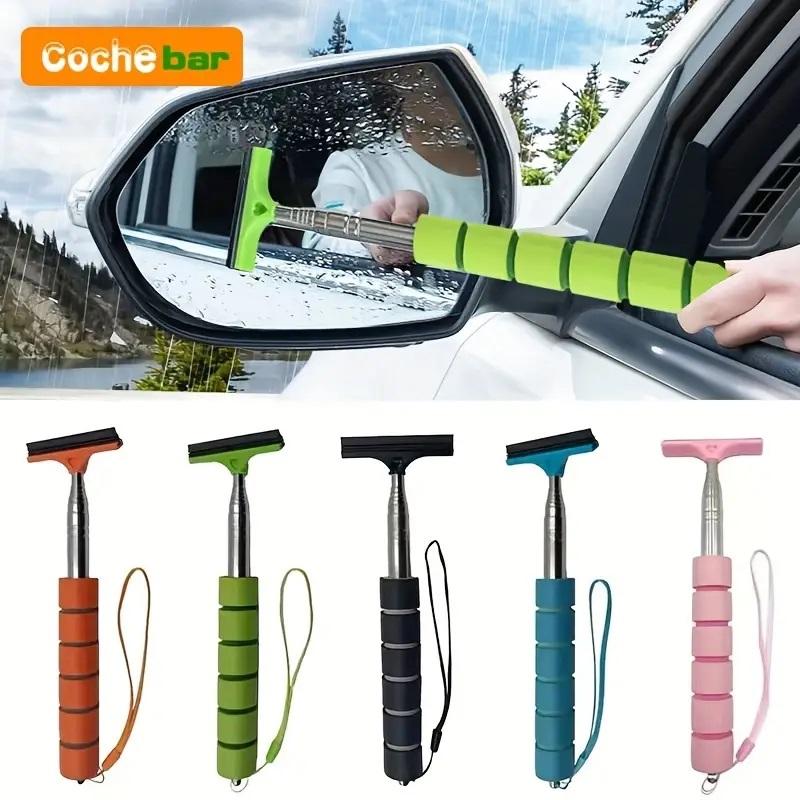 Extendable Windshield Wiper, Long Pole Car Rearview Mirror Wiper, Universal Car Accessories, Portable Car Lens Raindrop Cleaner, Car Detailing Accessories