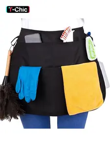 Waterproof Professional Cleaning Apron with 5 Pockets, Fashionable Casual Wear, High-Quality Fabric, Comfortable and Durable, All Seasons
