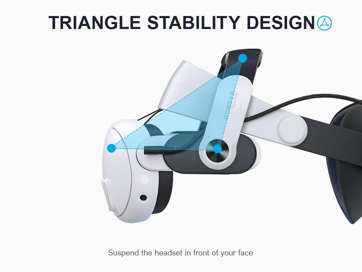BOBOVR M3 Pro VR Battery Head Strap - Magnetic Quick-Swap Detachable Battery, Comfort Design,  MetaOculus Quest 3/Quest 3S Wearable Accessory enhanced support comfortable strap Extended Playtime