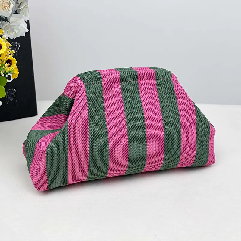 Pinstripe [Green + Rose Red]