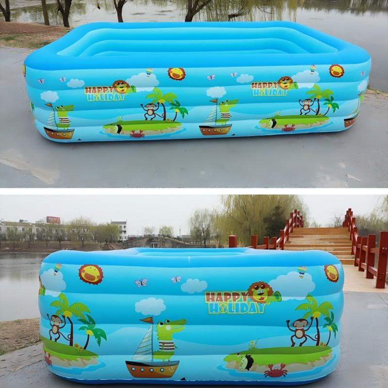 1.2-meter Thickened PVC Inflatable Swimming Pool, Portable Outdoor Camping Inflatable Pool, Kiddie Pool, Essential for Family Fun in Gardens, Lawns, and Indoor/Outdoor Summer Parties