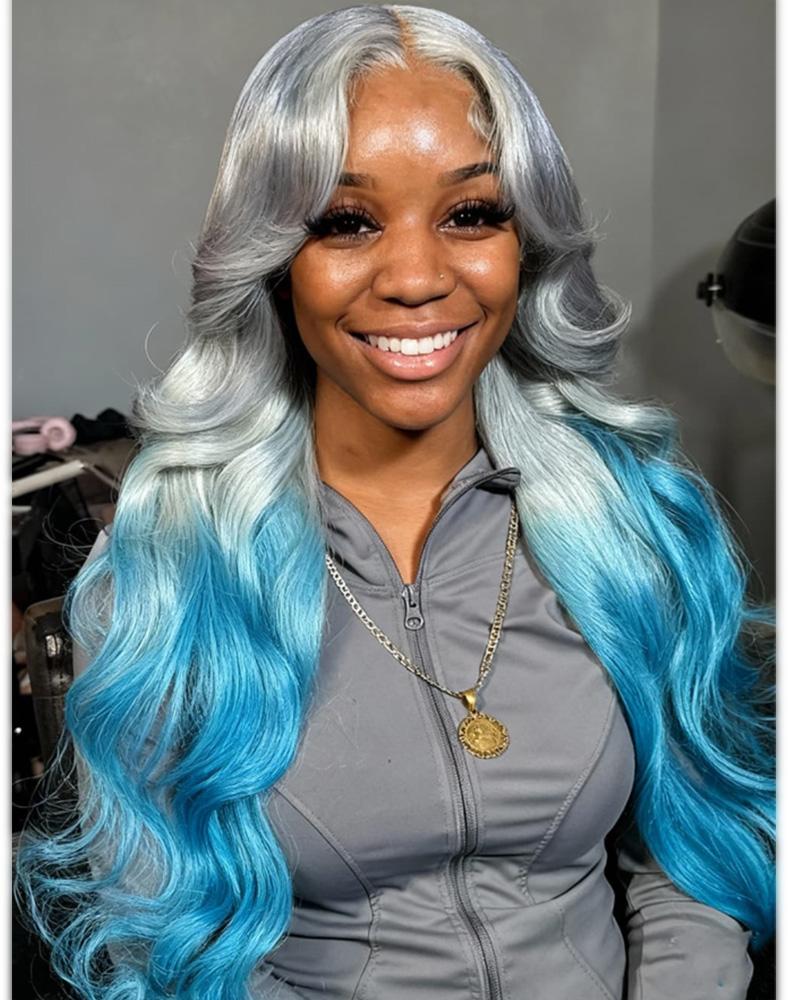 Itoday 40Inch 613 Lace Front Wig Human Hair Blonde Body Wave 13x6 HD Lace Frontal Wig 99J Burgundy Lace Front Wigs Human Hair Body Wave Chocolate Brown Colored Lace Front Hair Wigs for Women with Baby Hair