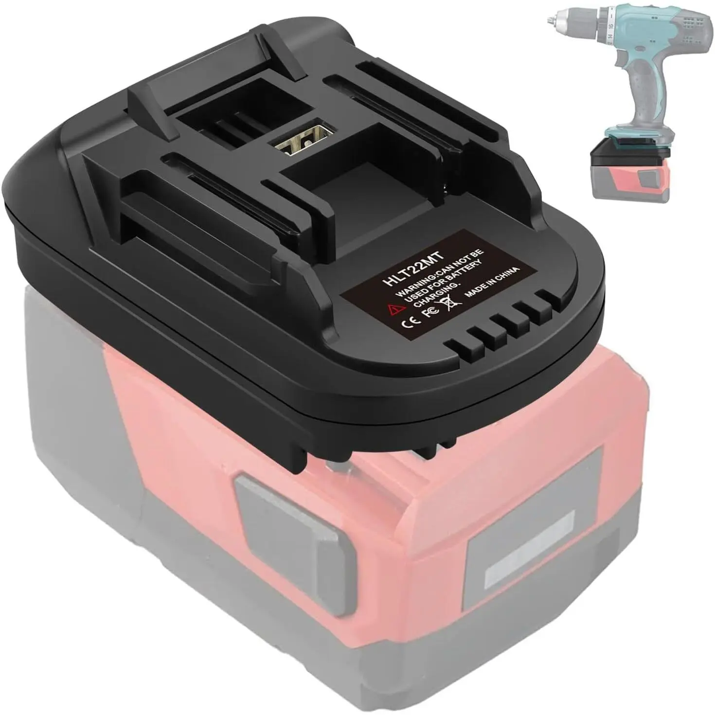 HLT22MT Battery Adapter for Hilti 22V B22 Battery Converter to for Makita 18V Cordless Power Tool