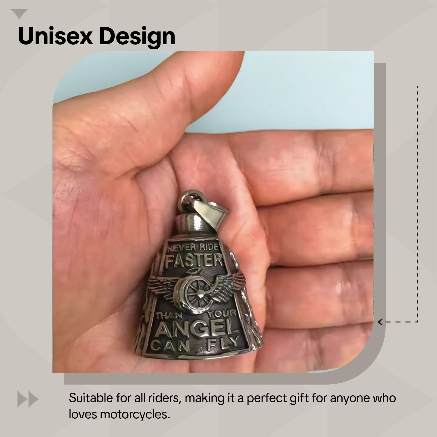 Motorcycle Guardian Angel Bell, Unisex Riding Bell, Lucky Motorcycle Bell, Pet Charm, Keychain, Multi-Use, Motorcycle Accessories, Bike Accessories