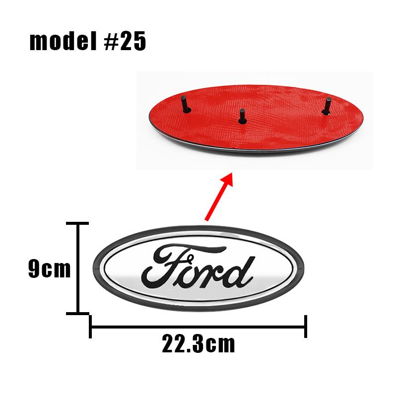 22.3cm 14.5cm Car Styling Logo Front Grille Emblem Rear Trunk Badge Accessories For Ford Mondeo MK2 MK4 F150 F250 F250 GT GT500 Decal For Cars