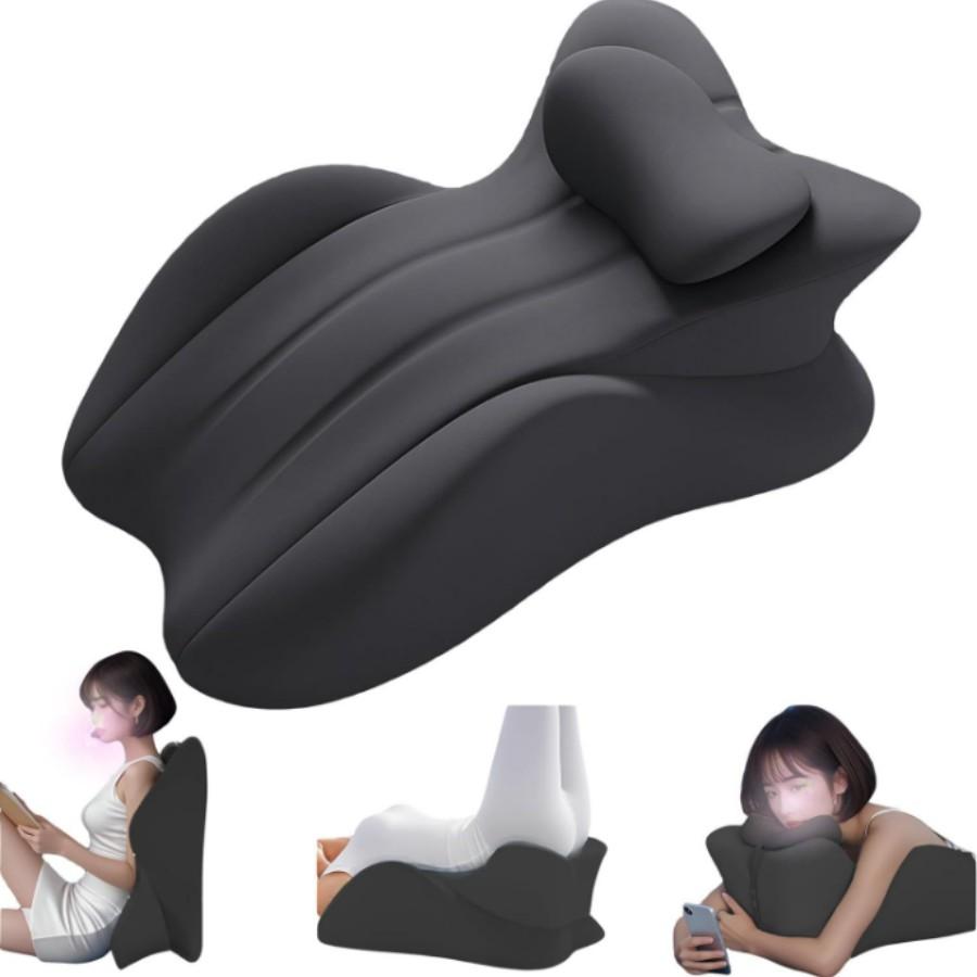 Portable Multi-Functional Comfort Pad, Couples Memory Foam Wedge Pillow, Cushion, Ergonomic Butt Support, Multiple Positions, Prone Position, Ideal for Home, Office, Yoga, Reading, Multiple Uses, Relieve