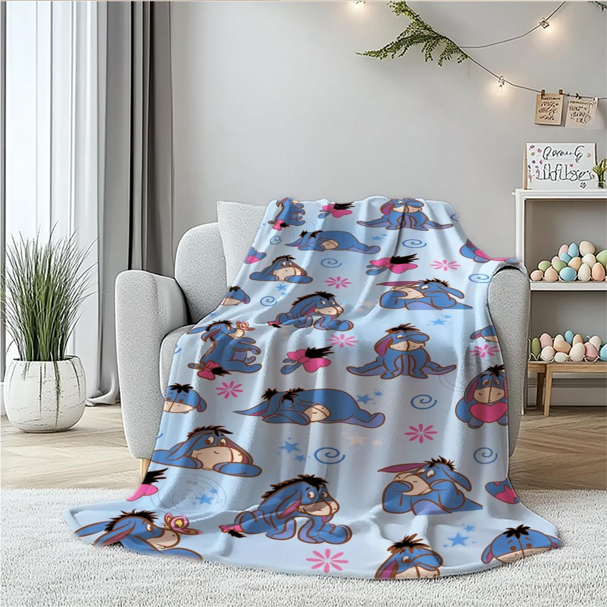 Soft Comfortable Printed Blanket, Office Nap Air Conditioning Blanket, Sofa Blanket, Autumn Winter Car Blanket, Hotel Couch Bed Camping Multi-Purpose Blanket