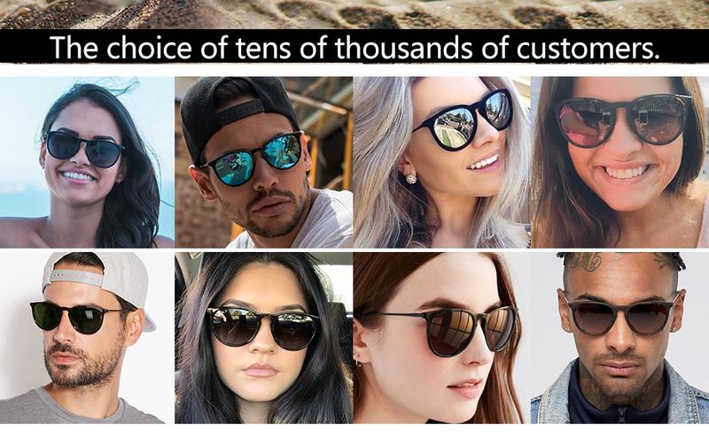 CHBP Sunglasses,Unisex Polarized Glasses, UV Protection Trendy Vintage  Sunglasses,Summer Retro Round Mirrored Lens Fashion Sunglasses,Travel Accessorie, Valentine Gifts for Her Him