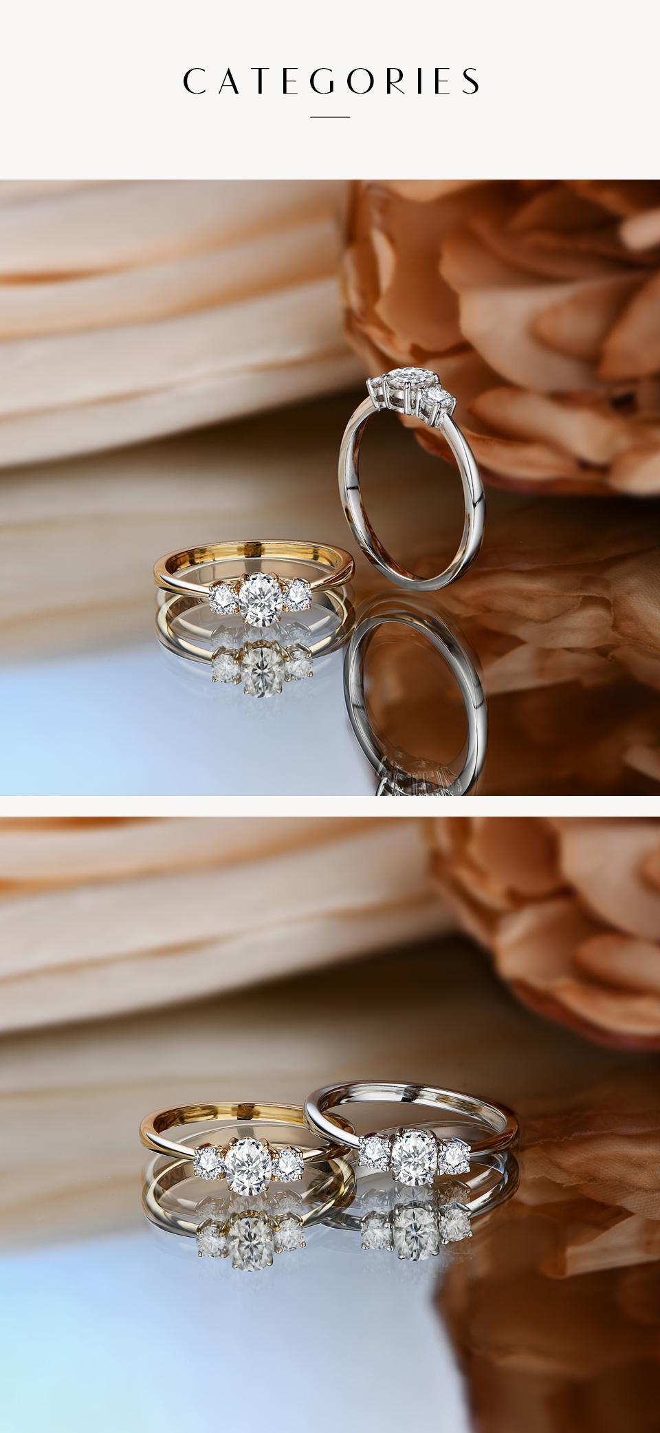 Oval Cut Synthetic Moissanite Ring Jewelry Luxury Ring for Engagement Wedding Gift R073