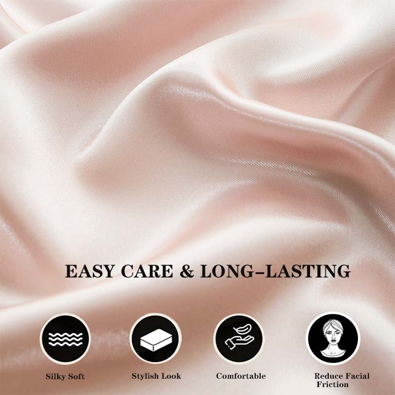 Silky Polyester Satin Bedding Set, Satin Bed Sheets, Soft Breathable Fabric, Perfect for Home Bedroom Dormitory Hotel Use, Valentine's Day New Year Gift Idea