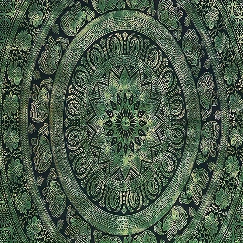 1Pc Bohemian Mandala Printed Tapestry, Boho Floral Design, Polyester Tapestry, Tapestry Wall Mural, Wall Hanging Living Room Bedroom Office, Home Decoration Room Decoration Party Decoration, with Free Installation Package