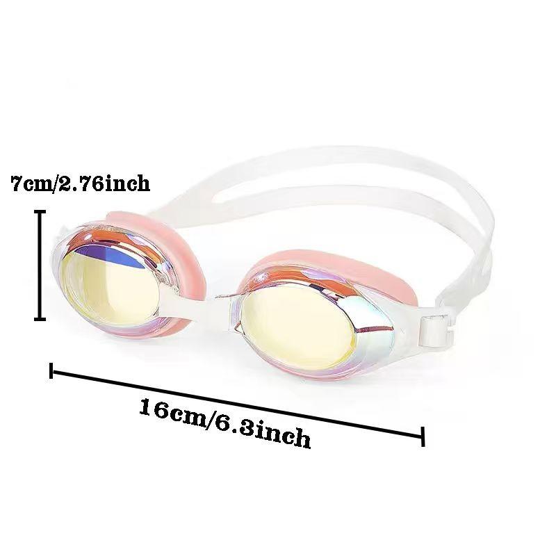 Adult Swimming Goggles, Electroplated High Definition Waterproof Anti-Fog Swim Glasses, Outdoor Swimming Sports Kayaking Diving Eyewear