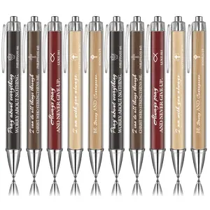 10 Pack Christian Ballpoint Pens with Bible Verses, Cross Design, Black Ink, Inspirational Religious Gifts for Church, Bible Study, Worship. Easter Gifts. Back to school Gifts.