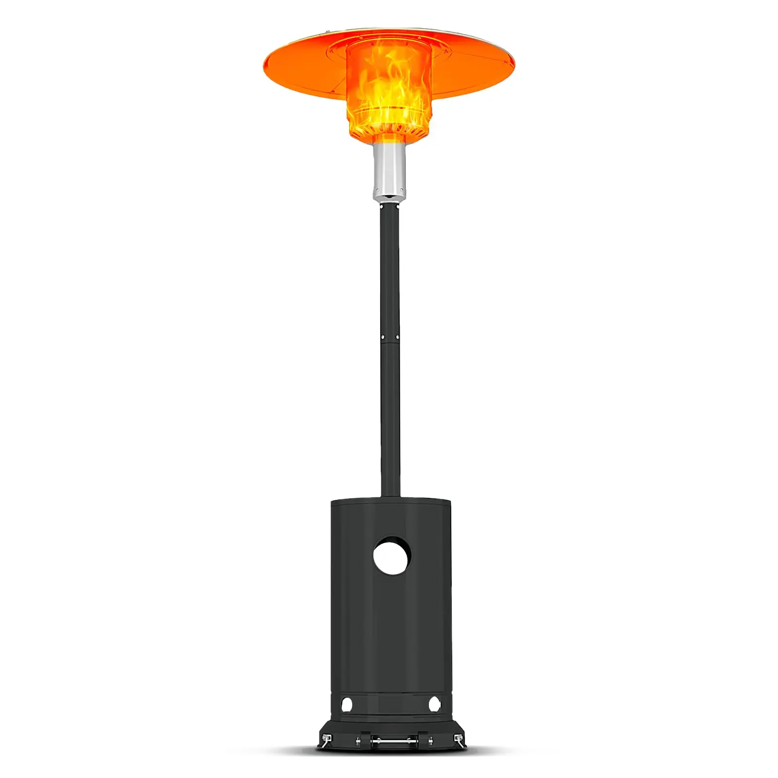 48,000 BTU Bronze Patio Heater - 87" Stainless Steel Outdoor Propane Heater with Wheels, Adjustable Flame & Safety Shutoff for Backyard, Pool, Garden